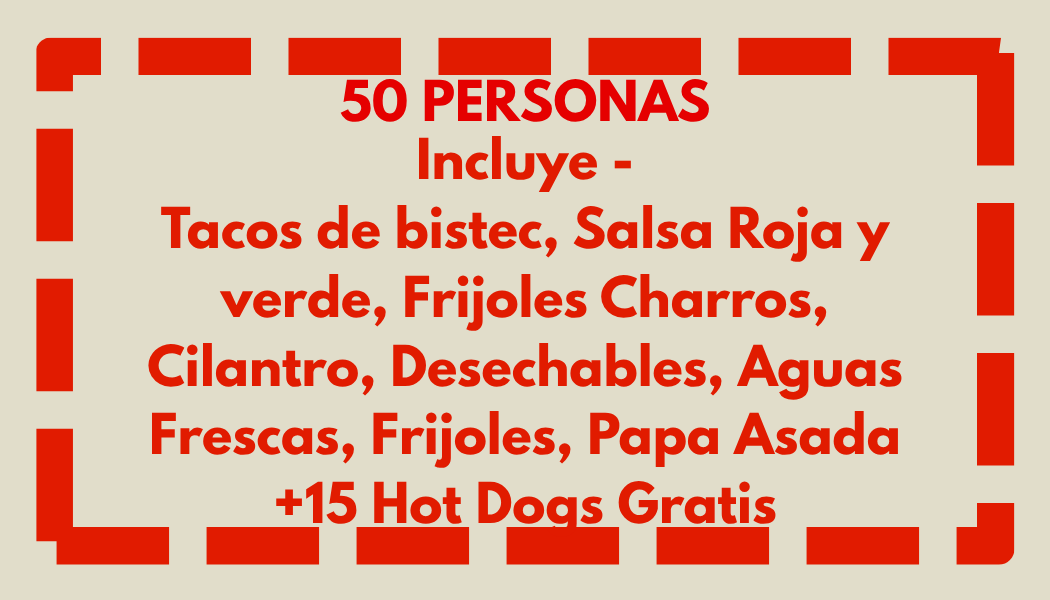 Taquizas 50 people